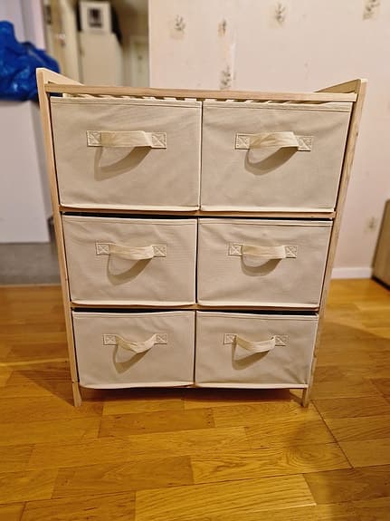 Ny förvaringshylla med 6 lådor