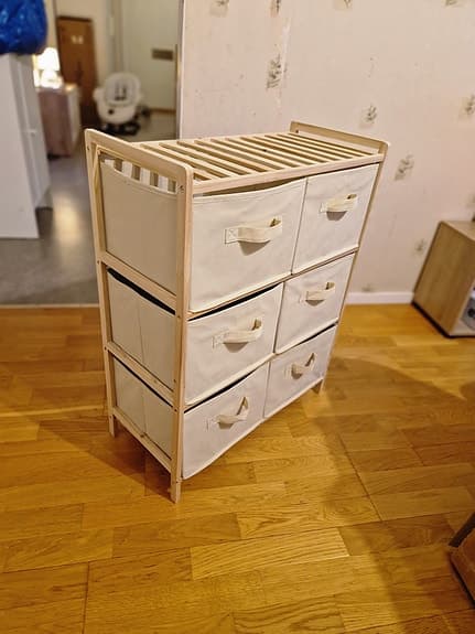 Ny förvaringshylla med 6 lådor