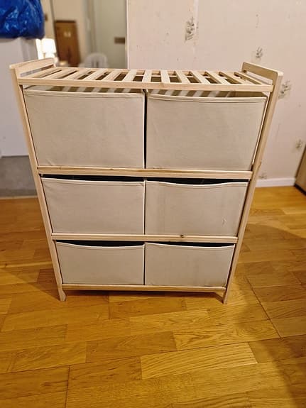 Ny förvaringshylla med 6 lådor