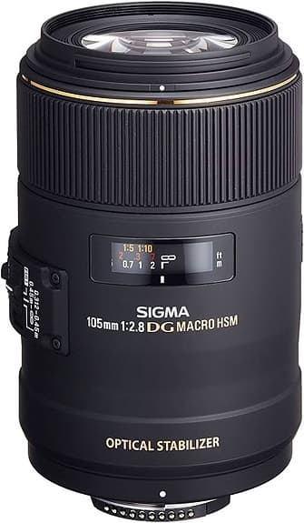 Sigma 105mm f/2.8 DG Macro HSM objektiv svart Nikon