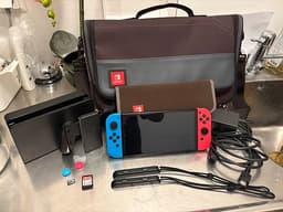 Nintendo Switch OLED komplett + case + 256gb + Lego-spel