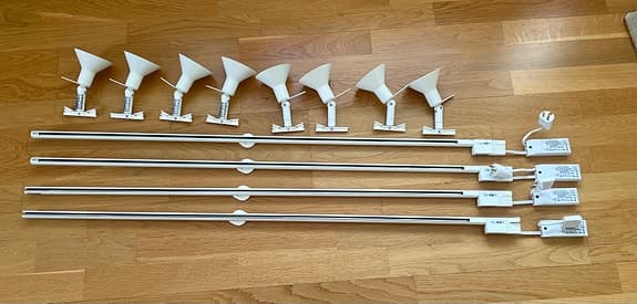 Spotlight med skenor