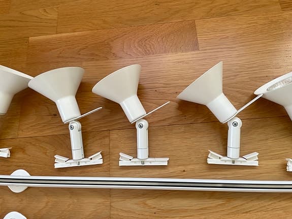 Spotlight med skenor