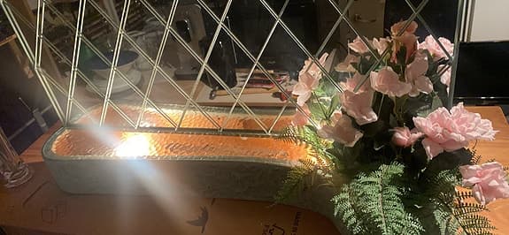 &Tradition spegel med rutmönster glas