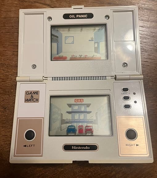 Nintendo Game & Watch Oil Panic handhållet spel