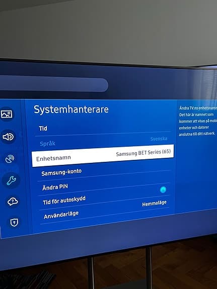 Samsung BET Series 65" smart tv