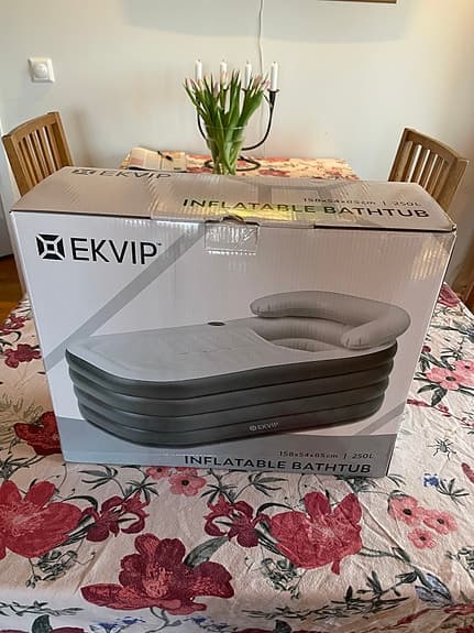 EKVIP Uppblåsbar badtunna / badkar – Helt ny & oöppnad