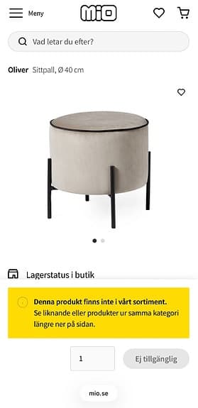 Oliver sittpall från Mio