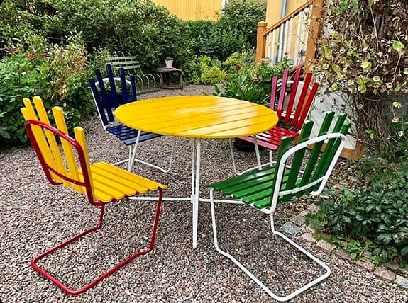 Träsatser till trädgårdsmöbler