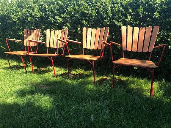 Träsatser till trädgårdsmöbler