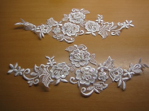 Underbara applikationer med pärlor och paljetter bröllop fest