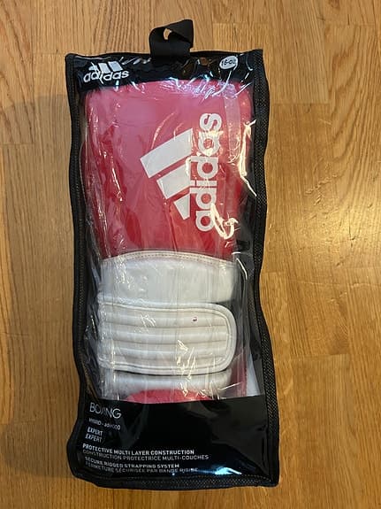 Adidas Hybrid 300 boxningshandskar - 16OZ (röd/vit)