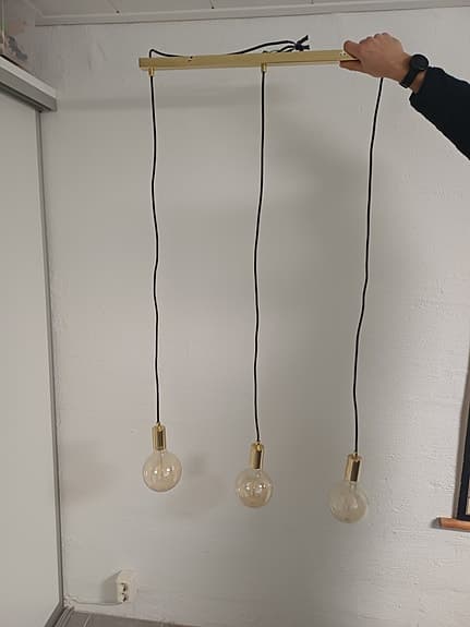 Markslöjd SKY Pendel 3L Rak Mässing