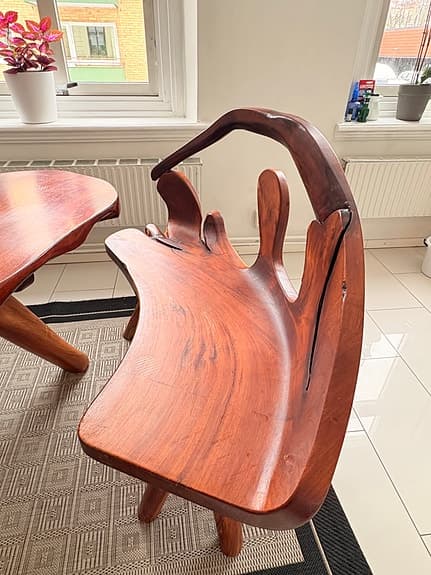 Träbord och bänkar matgrupp massivträ brun