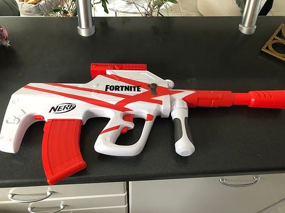 Fortnite Nerf leksaksvapen röd vit