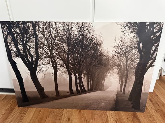 Mio väggklocka och tavla vägmotiv