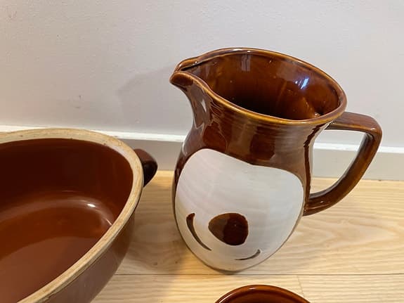svenskt lergods retro kanna Gustavsberg
