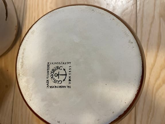 svenskt lergods retro kanna Gustavsberg