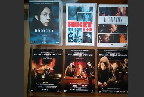 DVD-filmer (fri frakt), Brottet, Riket kompletta. Hamilton (3 st).