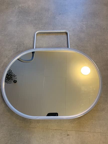 IKEA spegel oval med handtag metall