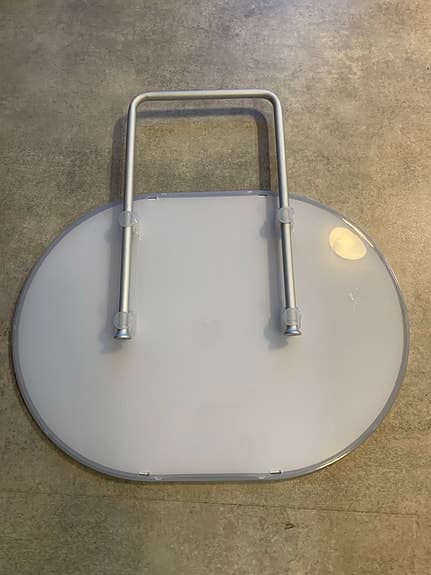 IKEA spegel oval med handtag metall