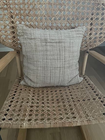 Kuddfodral i ull beige 45x45