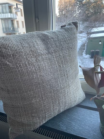 Kuddfodral i ull beige 45x45