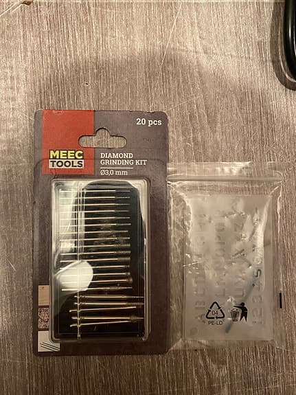 Meec Tools gravyrpenna med diamantslipset 20 delar