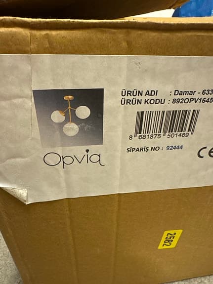 Taklampa Opviq Damar - HELT NY OCH OANVÄND