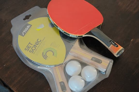 Stiga Set Sonic bordtennisset med racketar och bollar