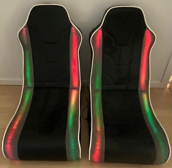 X Rocker gamingstolar ,golvmodell med ljud och LED-belysning svart