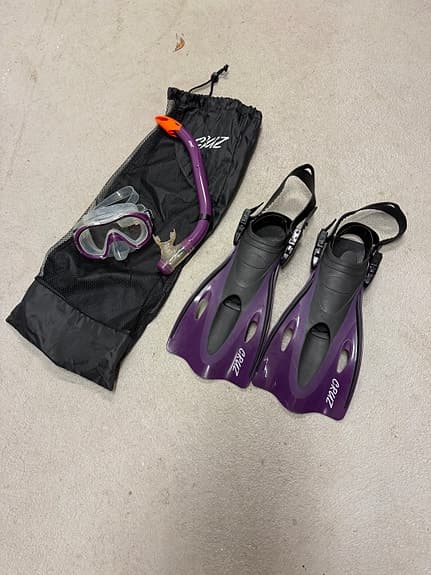 Snorkelset barn lila färg