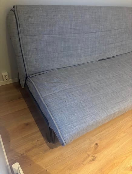 IKEA bäddsoffa grå tyg