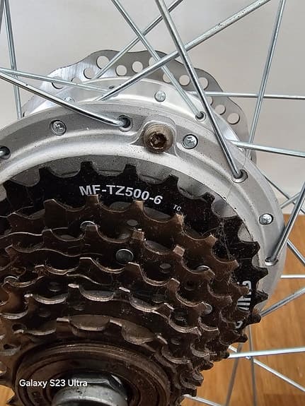 Shimano MF-TZ500-6 cykelhjul bakhjul med kassett och skivbroms
