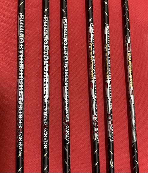 Easton Full Metal Jacket pilspetsar kolfiberpilar svart