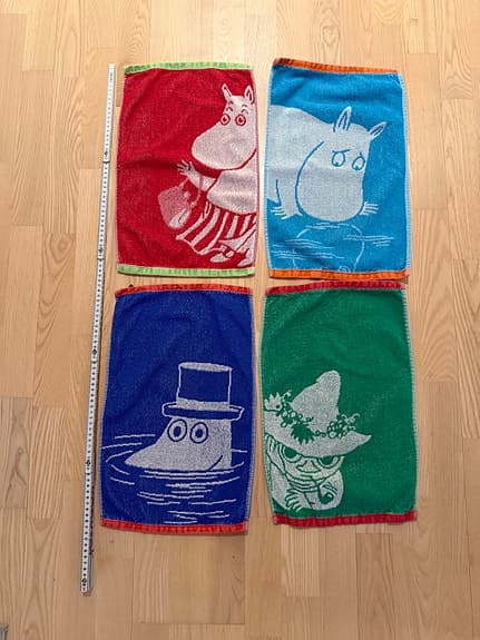 Mumin handdukar set flerfärgade bomull
