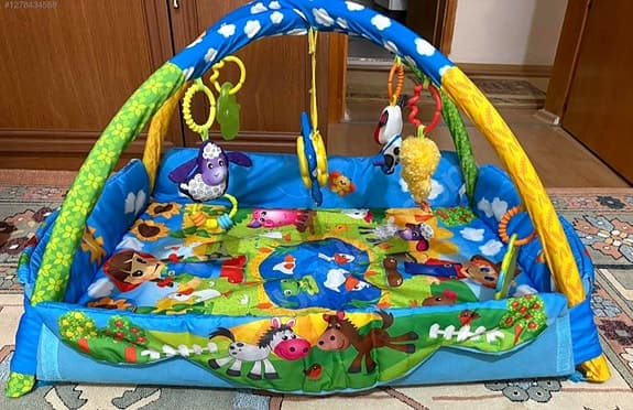 Playgro Fairweather Farm Musik & Ljus Gym lekmatta.