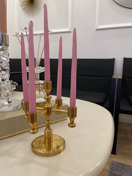 Mässing ljusstake Ulrika och folke