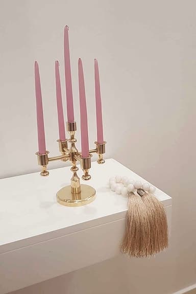 Mässing ljusstake Ulrika och folke