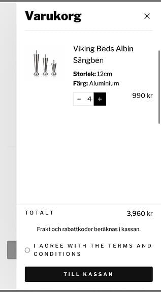 Viking beds Albin sängben