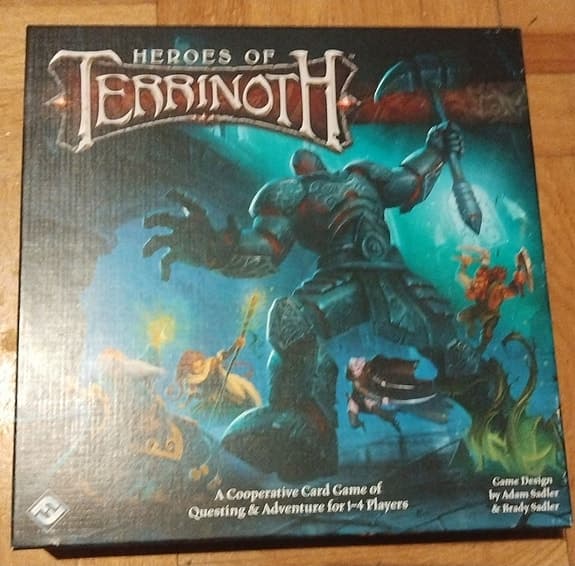 🏰 Heroes of Terrinoth + officiell neoprene spelmatta (OOP) – toppskick, komplett