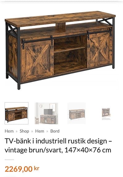 Industriell TV-möbel