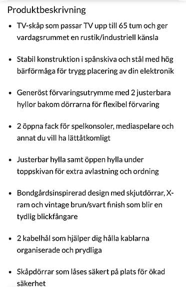Industriell TV-möbel