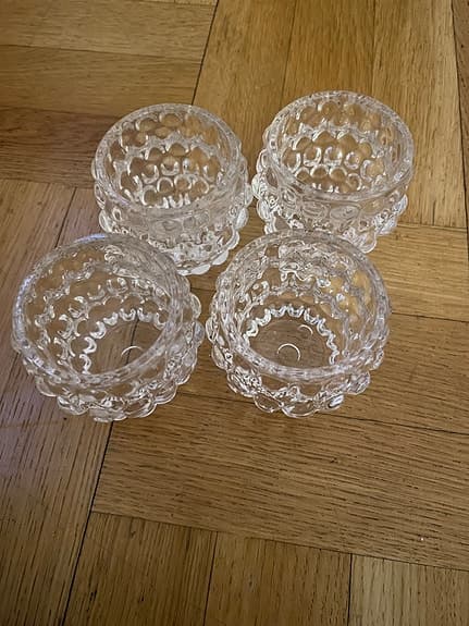 Iittala glaslykta bubblig klar glas