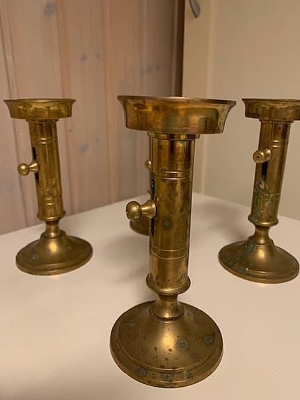 Mässingsljusstakar - vintage