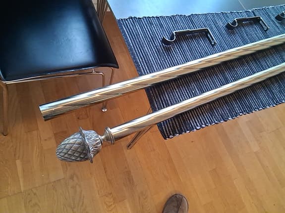 Gardinstång i mässing 280cm MAX