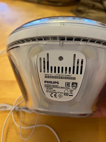 Philips HF3520 väckarklocka / Wake-up Light med ljus vit