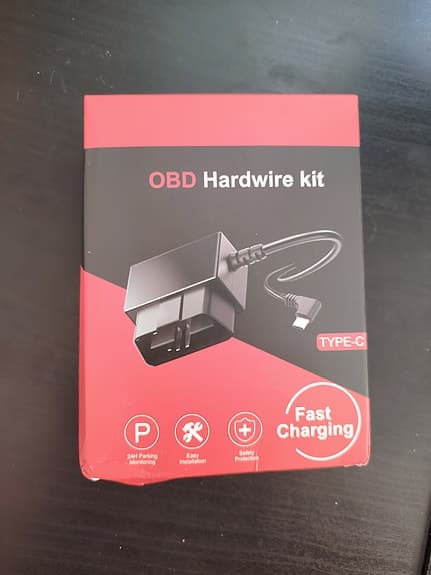 OBD Hardwire-sats, OBD till USB C  för bilkameror dashcams / Laddning type C