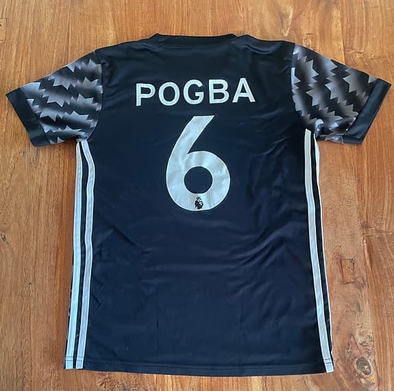 Adidas Manchester United fotbollströja Pogba 6 svart XS