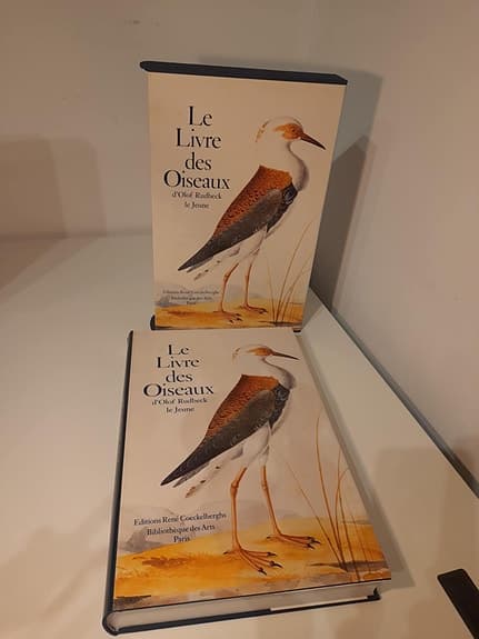 Presentbok "Le Livre des Oiseaux" med originalask